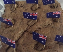 Tim Tam and Peanut Butter Brownie