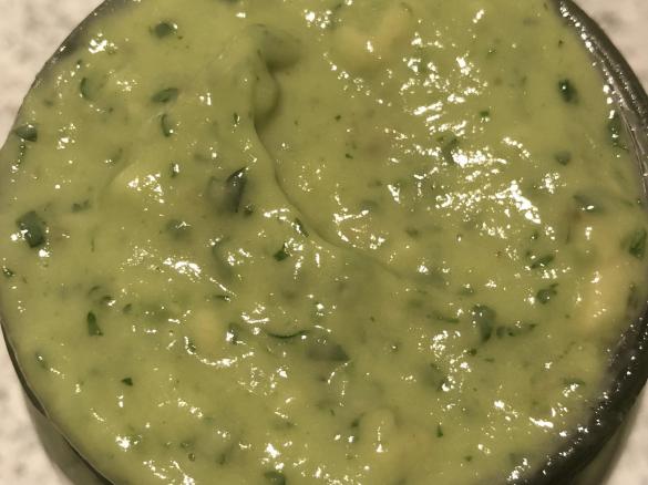 Keto creamy avocado and coriander lime dressing