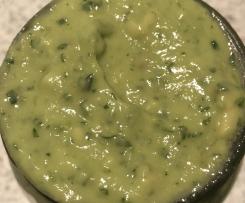 Keto creamy avocado and coriander lime dressing