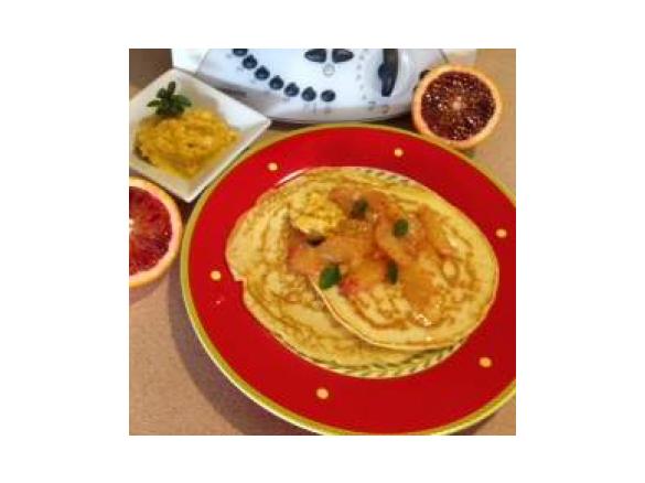 Pancakes with Blood Orange Butter & Syrup