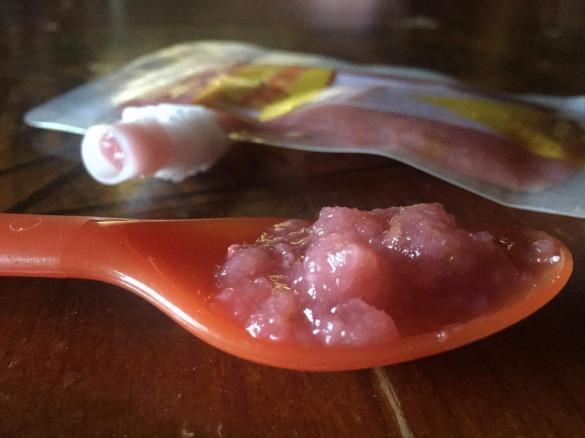 Baby fruit puree - Pear, apple and pomegranate 9 months and over - Essential living mumma