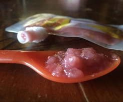 Baby fruit puree - Pear, apple and pomegranate 9 months and over - Essential living mumma