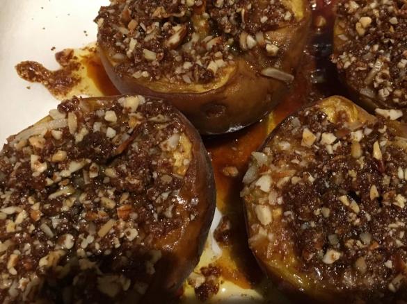 Baked Peaches with Almond Crumble