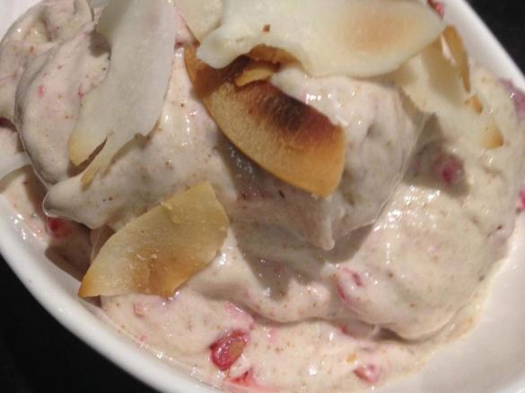 Almond Butter and Raspberry Icecream