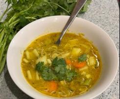Chicken, ginger and lemongrass soup