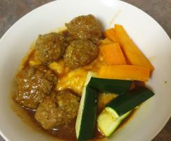 Variation All in One Honey Soy Beef Mince Meatballs dinner