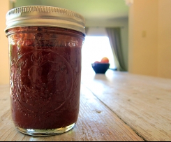Rhubarb and Ginger Jam (less ginger and sugar)