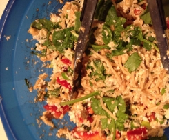 Satay chicken noodle salad