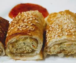 Chicken vegetable sausage rolls