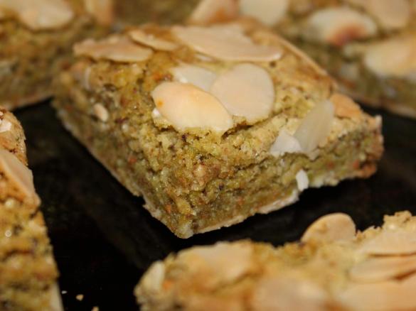 Chewy Almond & Pistachio Squares