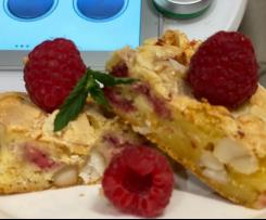White Choc, Macadamia & Rasberry Blondies