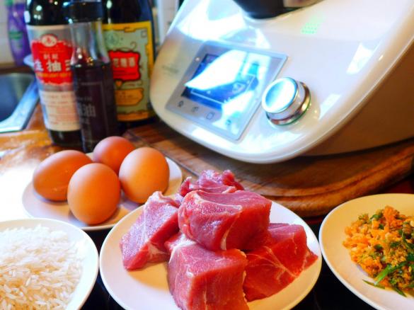 Steamed Silken Egg Omelette with Pork (All-in-one Varoma Meal) (Traditional Chinese Homestyle Cooking)