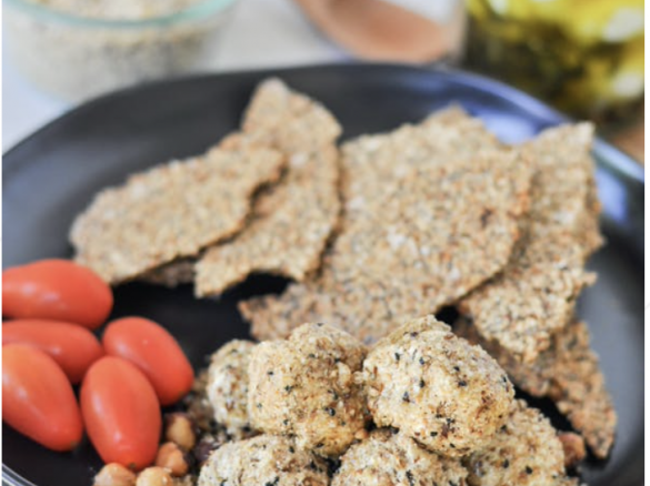Keto Nutty Seeded Crackers