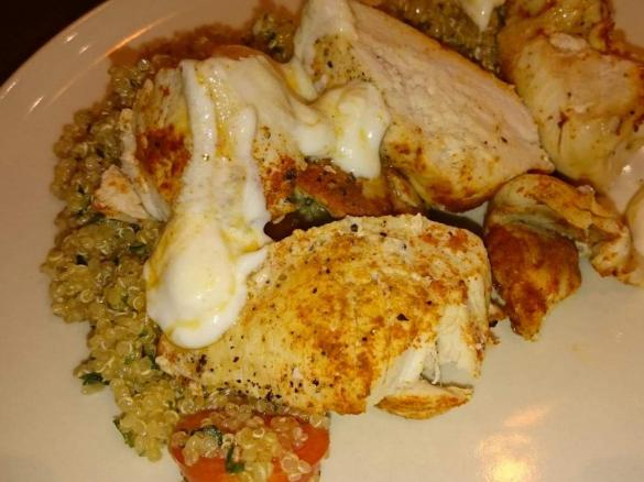Steamed Chicken with Quinoa Tabbouleh