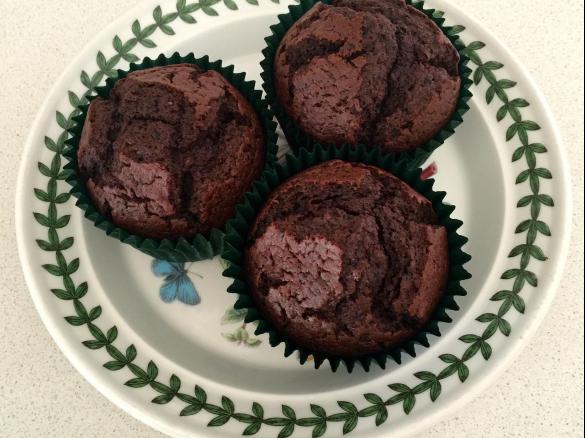 Chocolate, Raspberry and Blueberry muffins