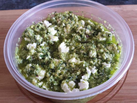 Basil, Kale & Cashew Dip with Feta 