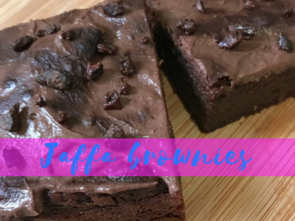 Sweet potato choc-orange brownies GF