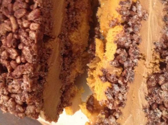 Chocolate Crackle and Caramel Ice cream Loaf (AWW TM conversion)