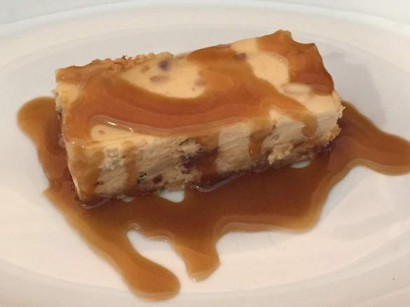 Anzac Sticky Date Cheesecake with Caramel Sauce