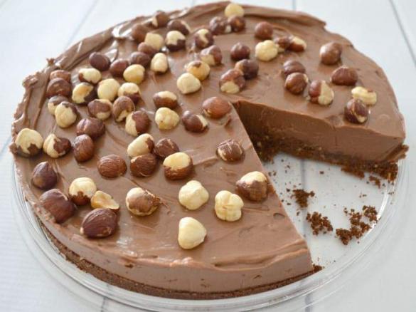 No bake chocolate and nutella cheesecake