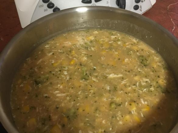 Ruby's Chicken, Corn and Broccoli Soup