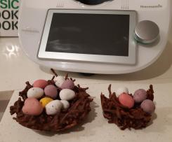 Easter chocolate egg nests