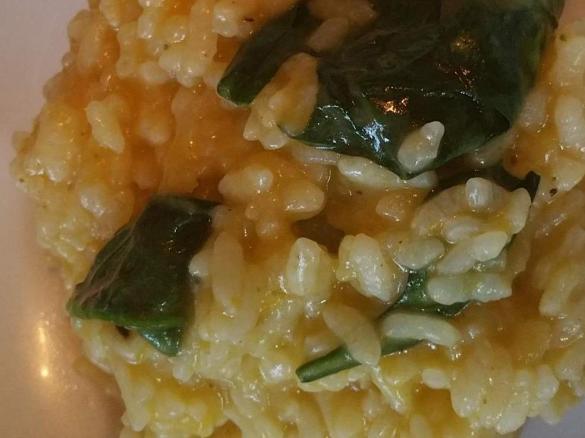 Roasted Pumpkin and Spinach Risotto