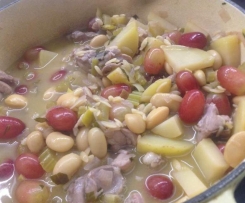 Chicken, white bean, leek, tarragon, orzo and red grapes braised in rosé