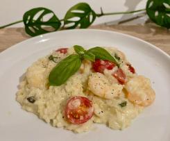 Prawn basil and tomato risotto