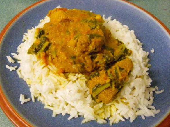 Silverbeet and Lamb Rogan Josh