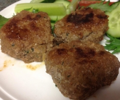 Quinoa beef rissoles 