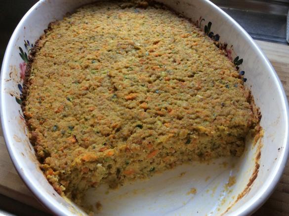 Low FODMAP Zucchini Slice (NO eggs, gluten or dairy, with a vegan option)