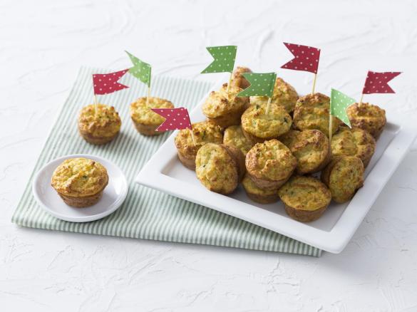 Zucchini, Ham and Corn Bites