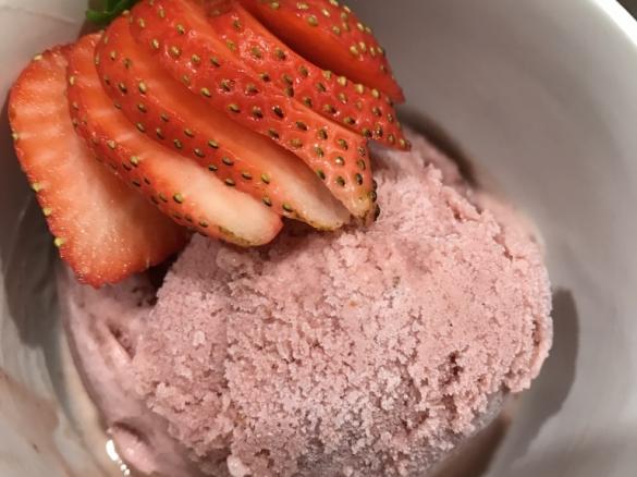 STRAWBERRY and COCONUT ICE CREAM