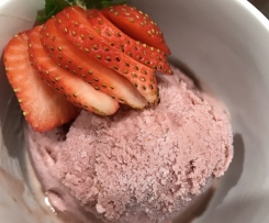 STRAWBERRY and COCONUT ICE CREAM