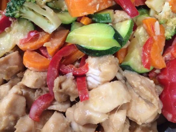 Peanut Maple Chicken with coconut rice LOW FODMAP