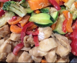 Peanut Maple Chicken with coconut rice LOW FODMAP