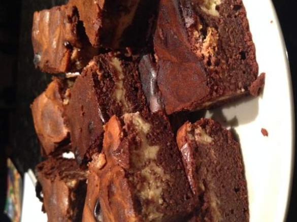 Chocolate and Cheesecake Marbled Gluten Free Brownies