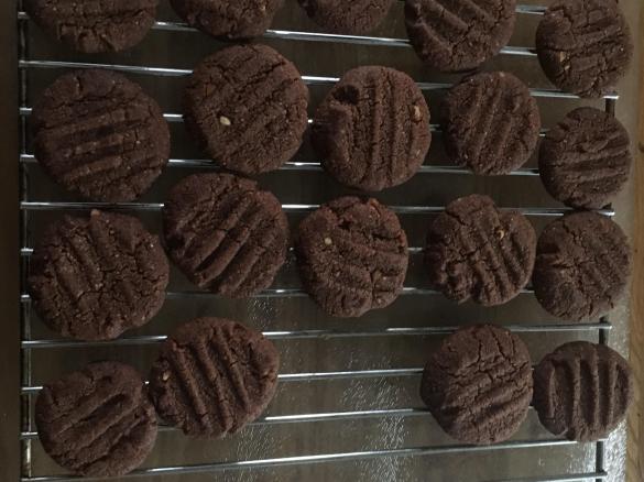 Chocolate & Almond cookies