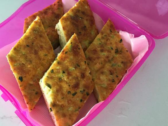 Zucchini and Cheese slice