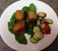 Arancini Balls served with simple salad